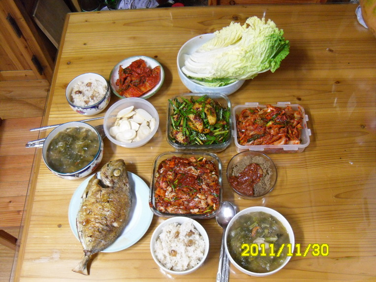 우리집 저녁식단...