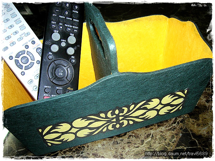 실용적인 한지공예 바구니