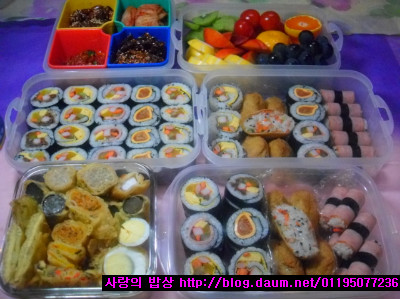 등산동호회 나선 남편기살린!야외용 김밥도시락세트>_