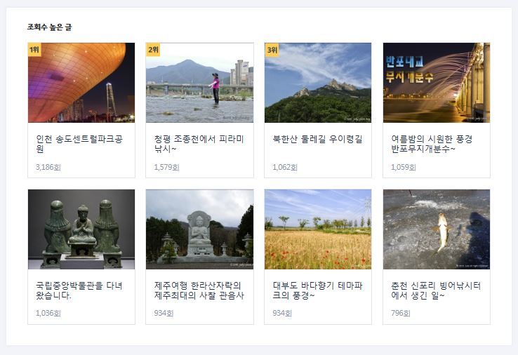 느리게 천천히 걷기 2016년 다음 블로그 결산~